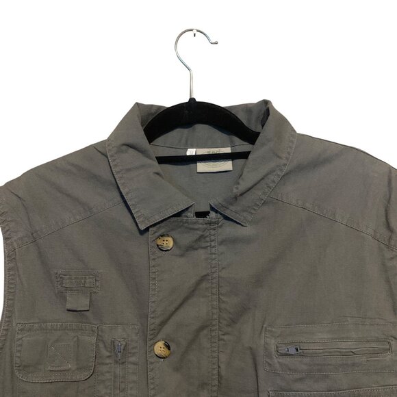 Tag Safari Men's Vest Gray Sz M Outdoor Hunting Utility Multiple Pockets Gorp - Picture 4 of 16